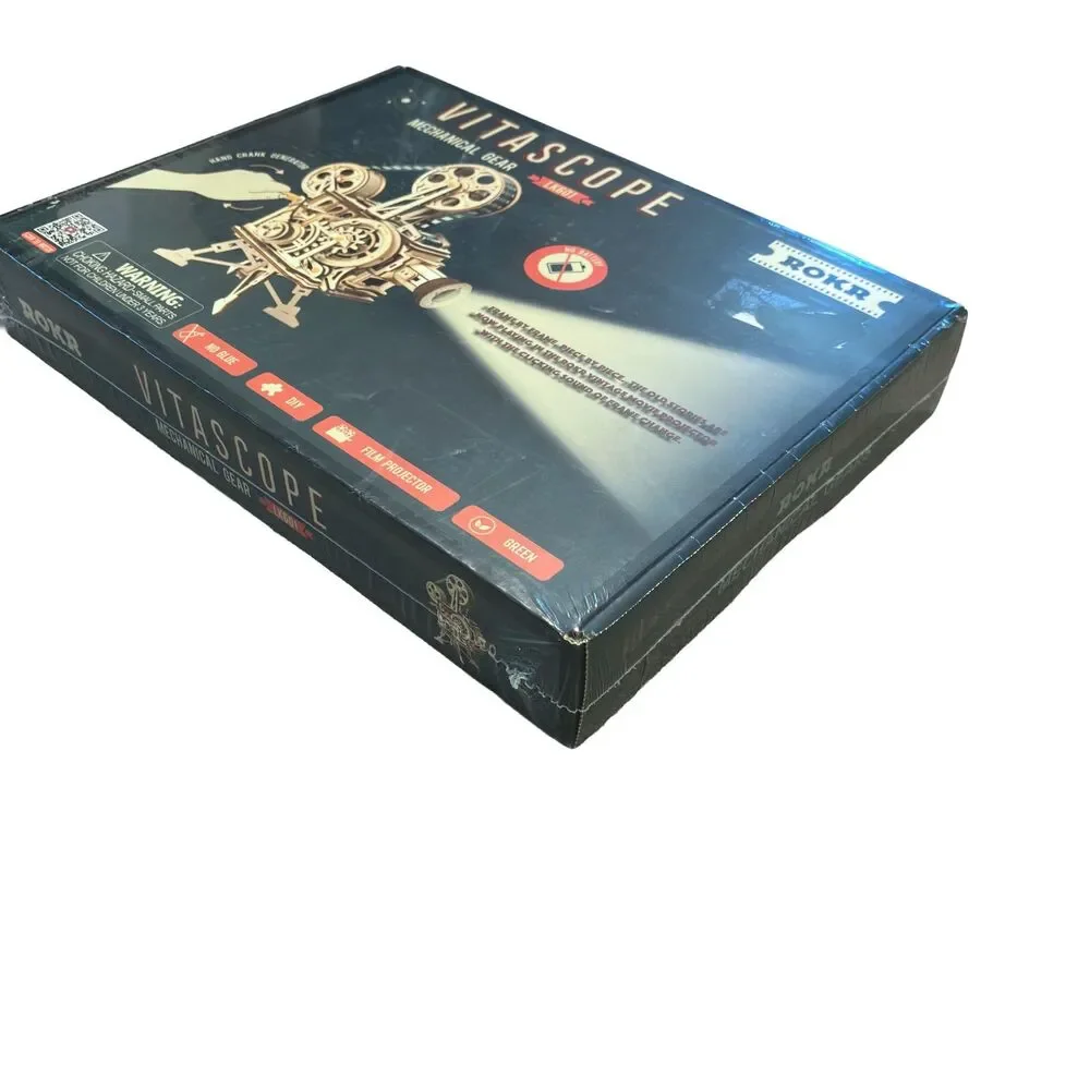 ROKR Vitascope LK601 3D Wooden Film Projector Puzzle New Sealed 183pc